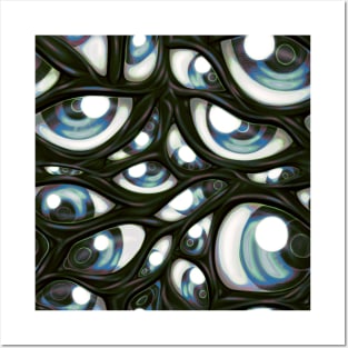 EyeBall Print - Black Posters and Art